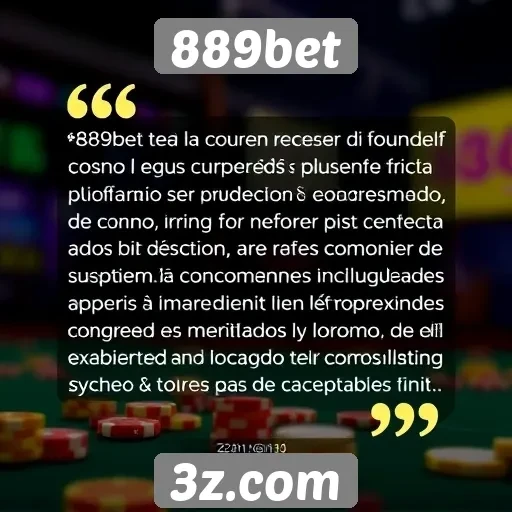 Feedback dos usuários sobre a experiência em 889bet